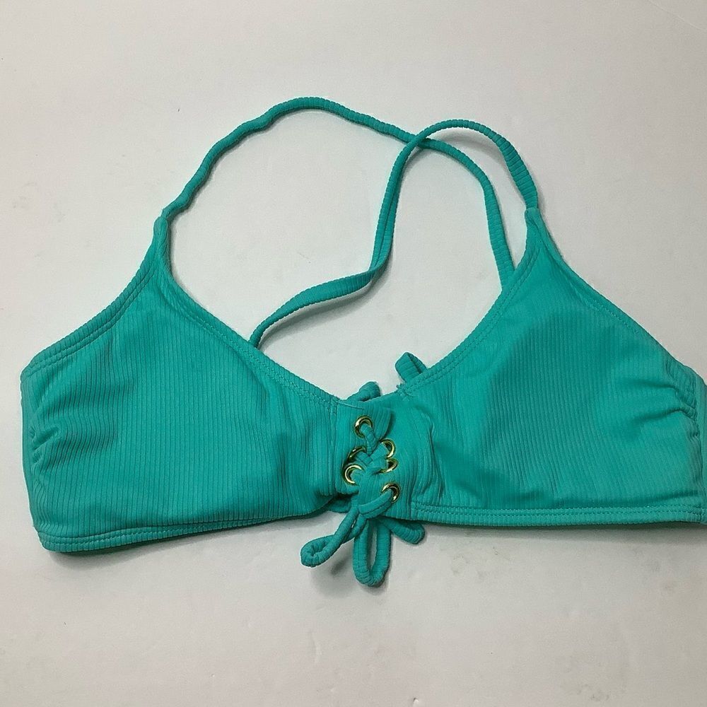 California Sunshine Two Pieces Bathing Suite Aqua Blue Size Medium - Picture 2 of 9